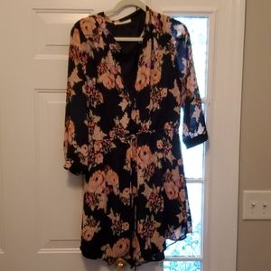 Daniel Rainn tie waist shirt dress